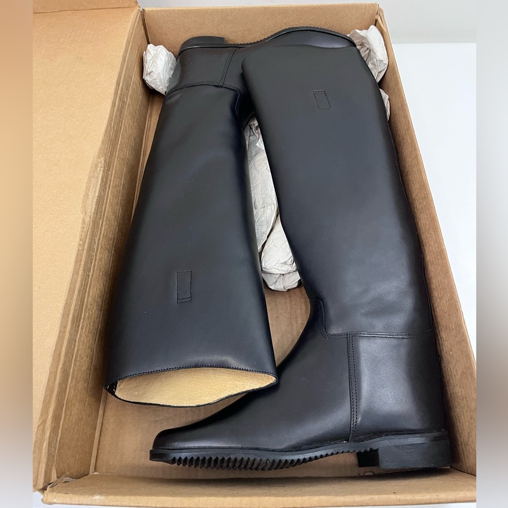 Women’s Over-the-Knee Smooth Leather Boots - Black